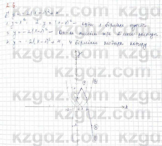 Алгебра (Обще-гуманитарное направление) Абылкасымова 10 ОГН класс 2019 Упражнение 2.6