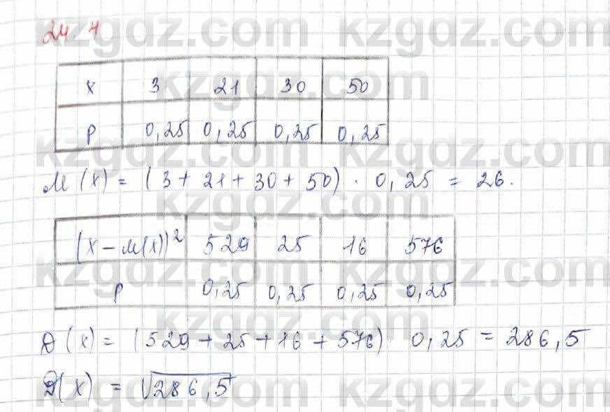 Алгебра (Обще-гуманитарное направление) Абылкасымова 10 ОГН класс 2019 Упражнение 24.4