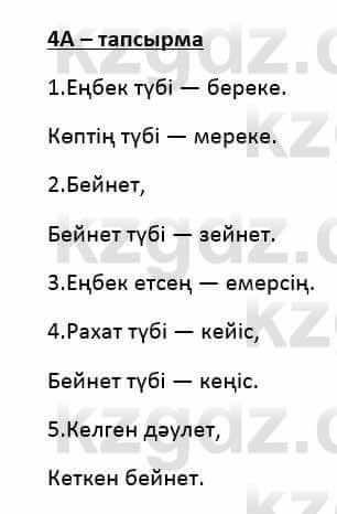 Казахский язык Қапалбек Б. 8 класс 2018 Упражнение 4А