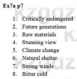 Английский язык (Excel for Kazakhstan (Grade 8) Student's book) Вирджиниия Эванс 8 класс 2019 Упражнение Ex7