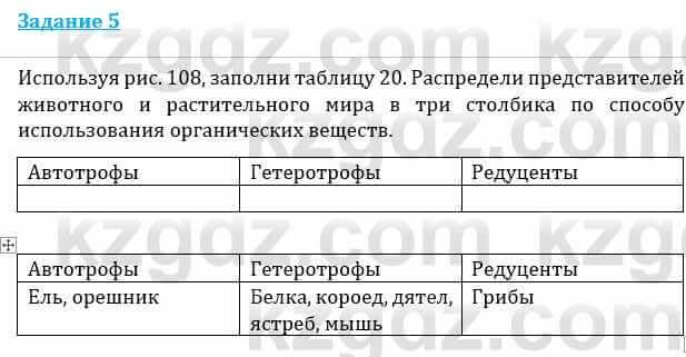 Естествознание Каратабанов Р., Верховцева Л. 6 класс 2019 Задание 5