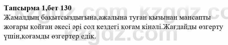 Казахская литература Тұрсынғалиева С. 8 класс 2018 Оценка 1