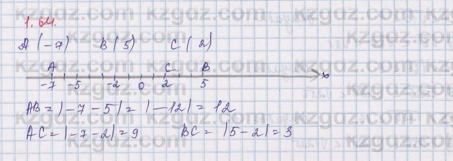 Алгебра Шыныбеков 8 класс 2018 Упражнение 1.64