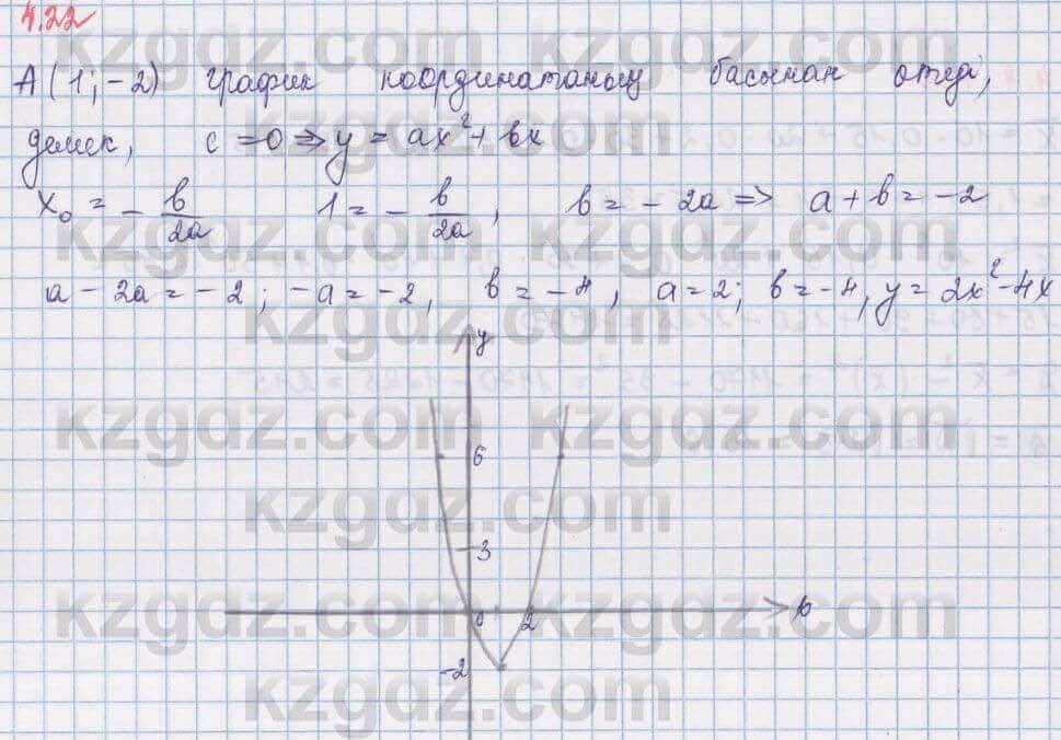 Алгебра Шыныбеков 8 класс 2018 Упражнение 4.22