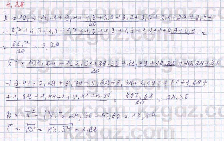 Алгебра Шыныбеков 8 класс 2018 Упражнение 4.28