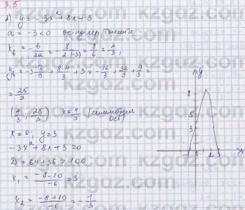Алгебра Шыныбеков 8 класс 2018 Упражнение 3.5
