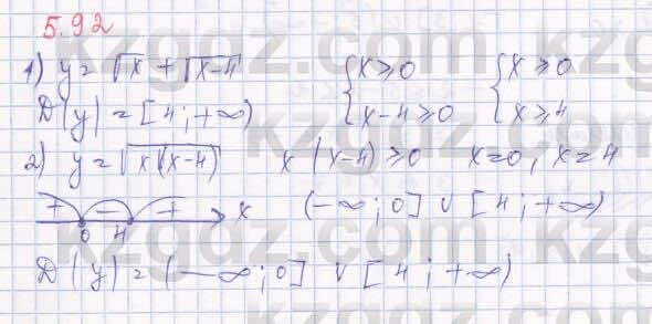 Алгебра Шыныбеков 8 класс 2018 Упражнение 5.92