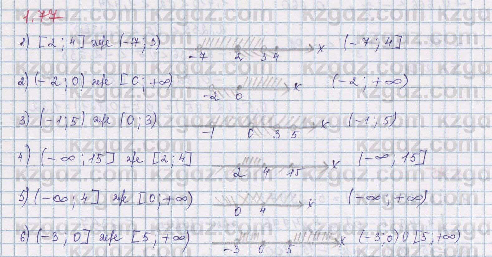 Алгебра Шыныбеков 8 класс 2018 Упражнение 1.77
