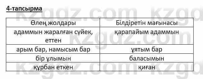 Казахский язык Аринова 6 класс 2018 Упражнение 4