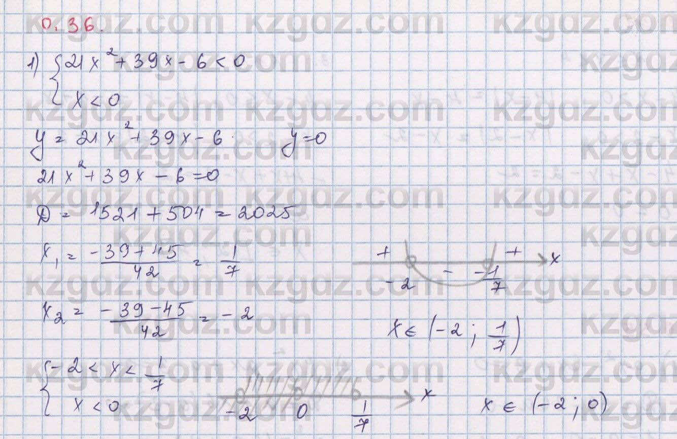 Алгебра Шыныбеков 9 класс 2019 Упражнение 0.36