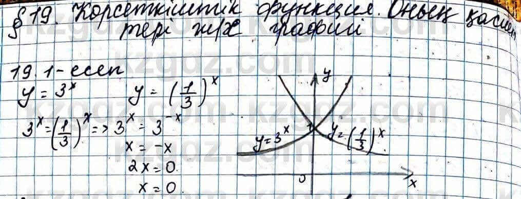 Алгебра Абылкасымова 11 ЕМН класс 2020 Упражнение 19.1