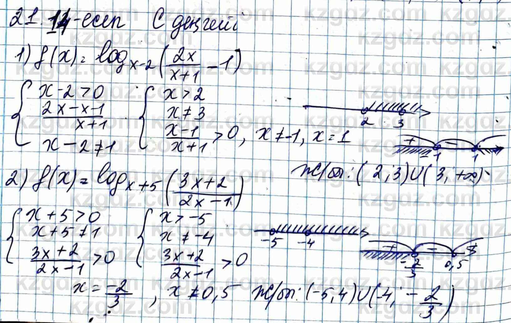 Алгебра Абылкасымова 11 ЕМН класс 2020 Упражнение 21.14