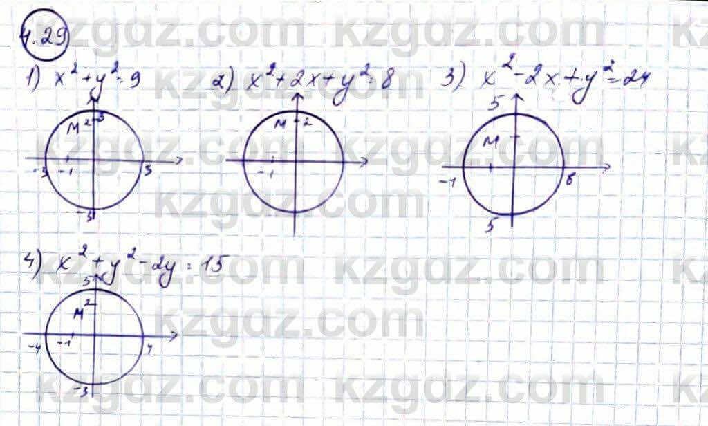 Алгебра Абылкасымова 9 класс 2019 Упражнение 4.29