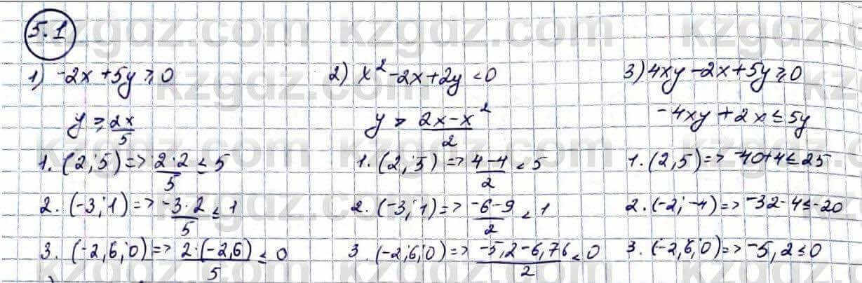 Алгебра Абылкасымова 9 класс 2019 Упражнение 5.1