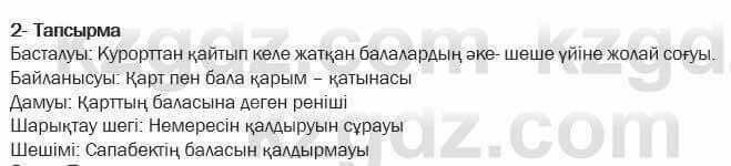 Казахская литература Актанова 7 класс 2017 Упражнение 2