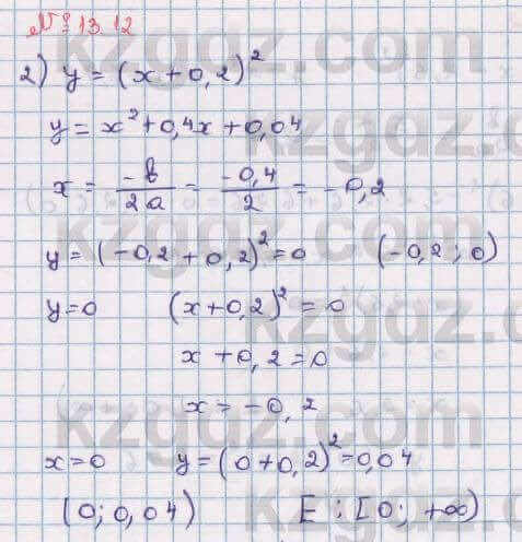 Алгебра Абылкасымова 8 класс 2018 Упражнение 13.12
